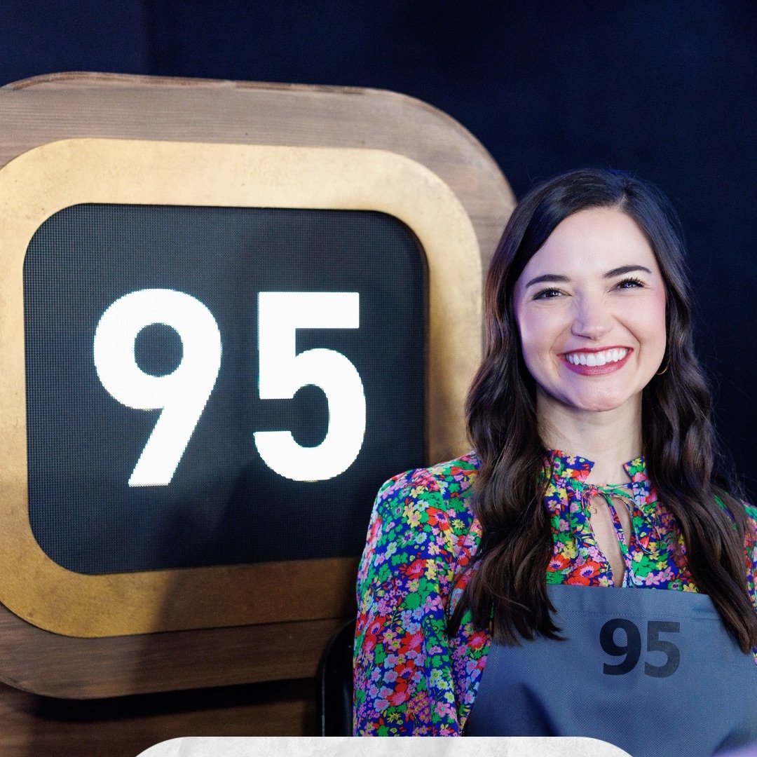 Holley on the set of Food Network's 100 Cooks as contestant number 95