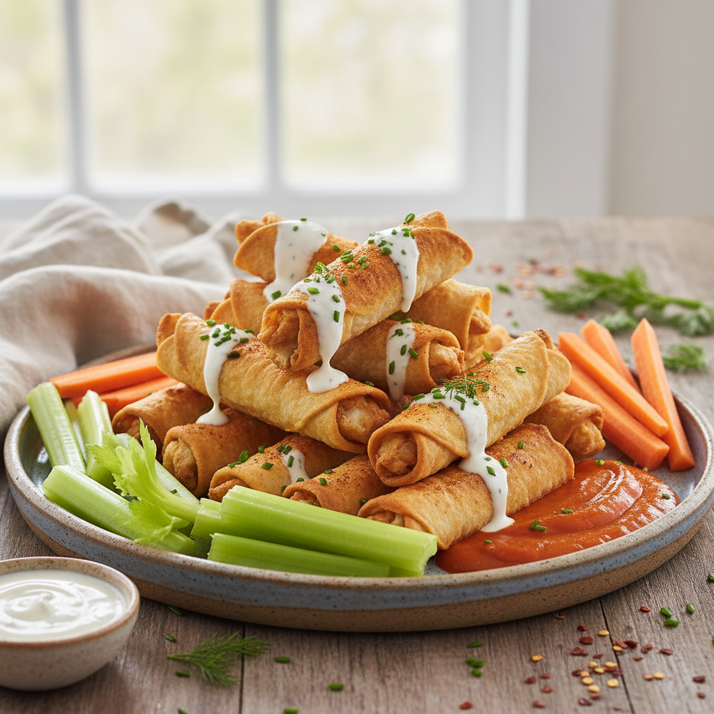 Buffalo Ranch Crispy Tortilla Roll ups