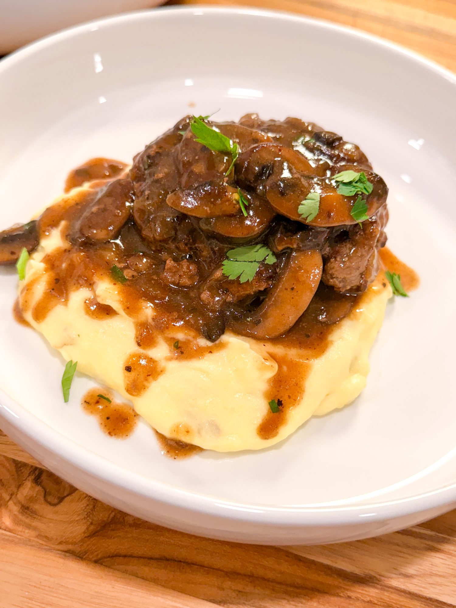 Hamburger Steak with Mushroom Gravy