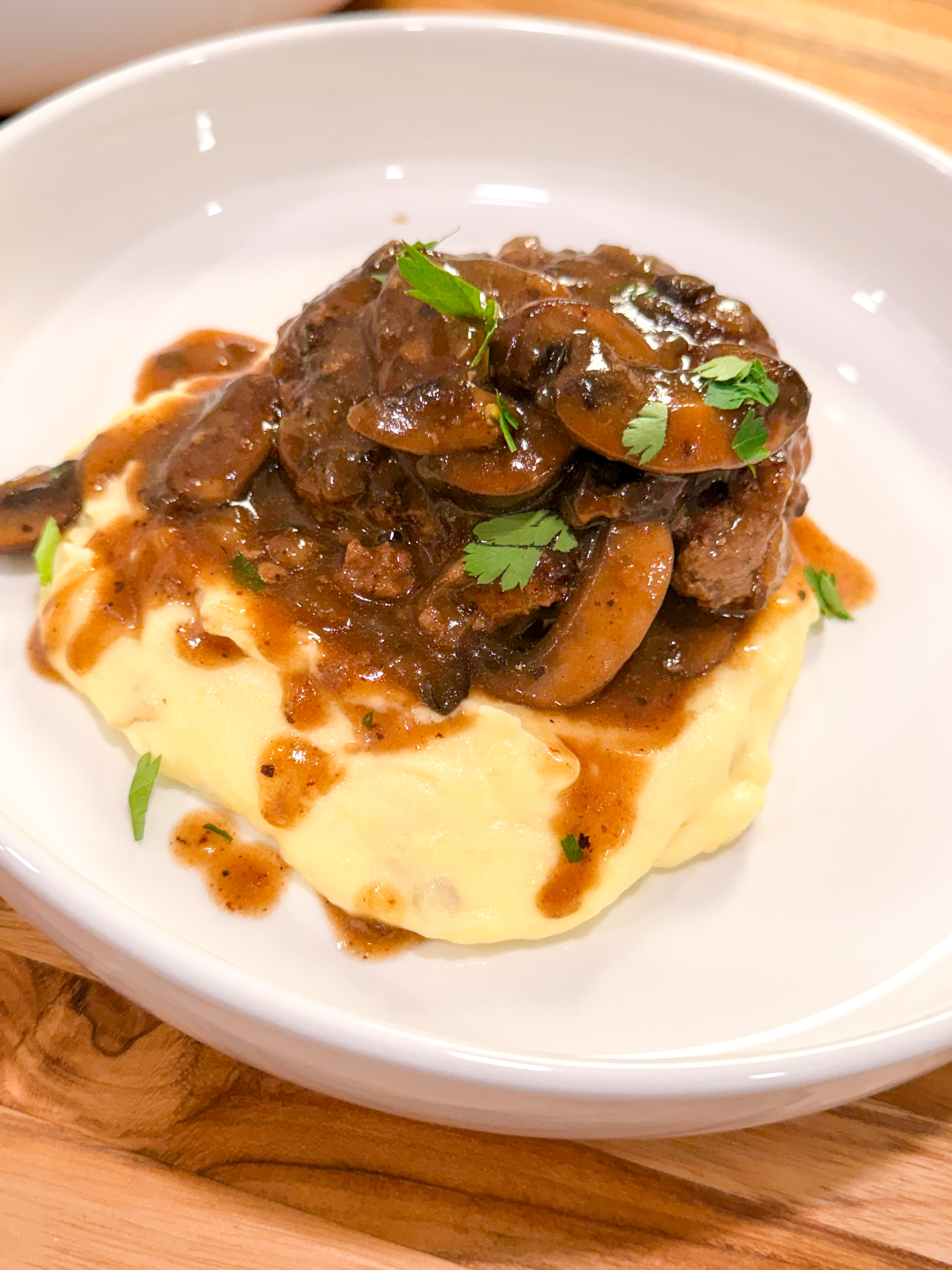 Hamburger Steak with Mushroom Gravy