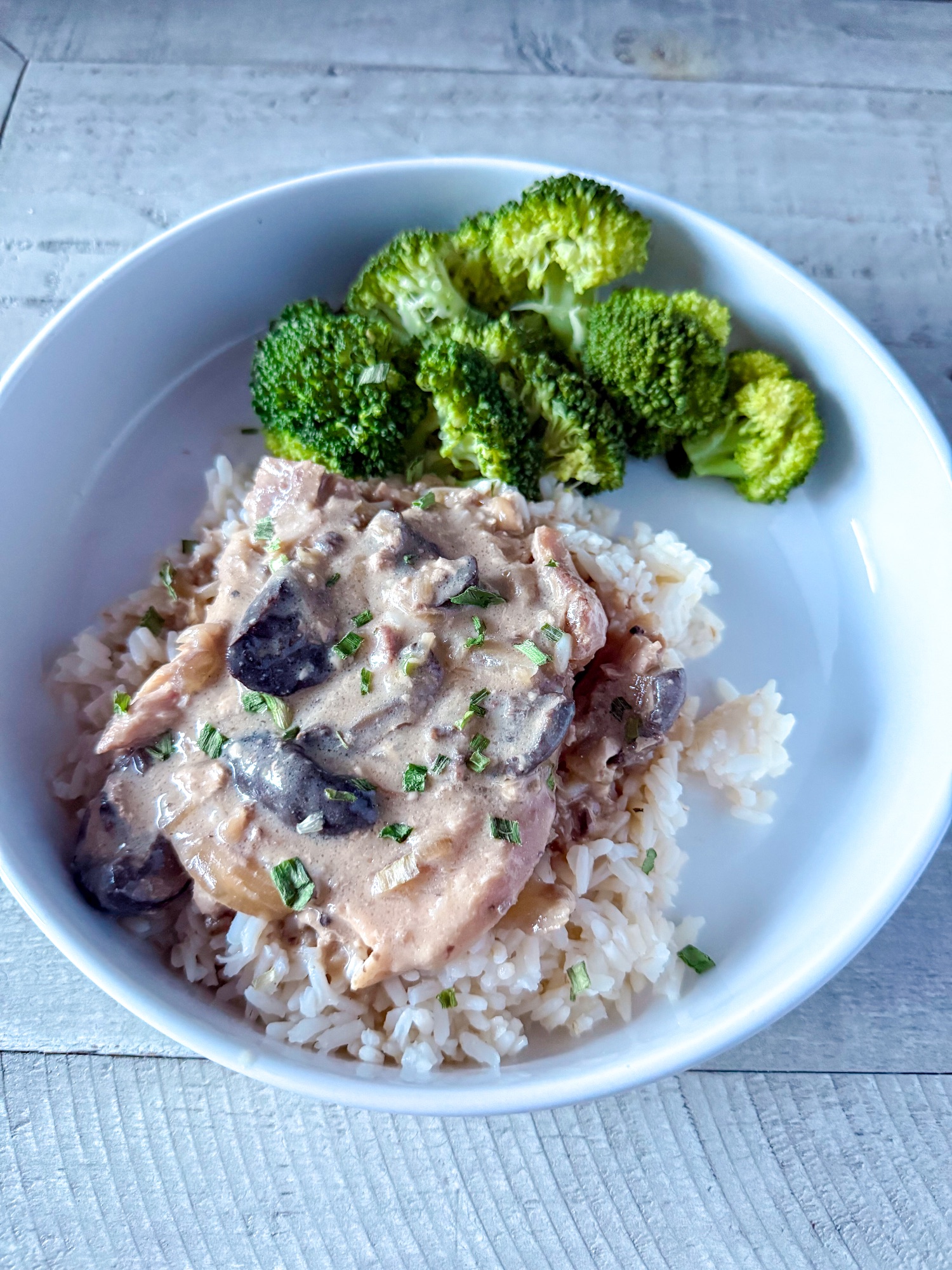 Crockpot Creamy Mushroom Pork Chops