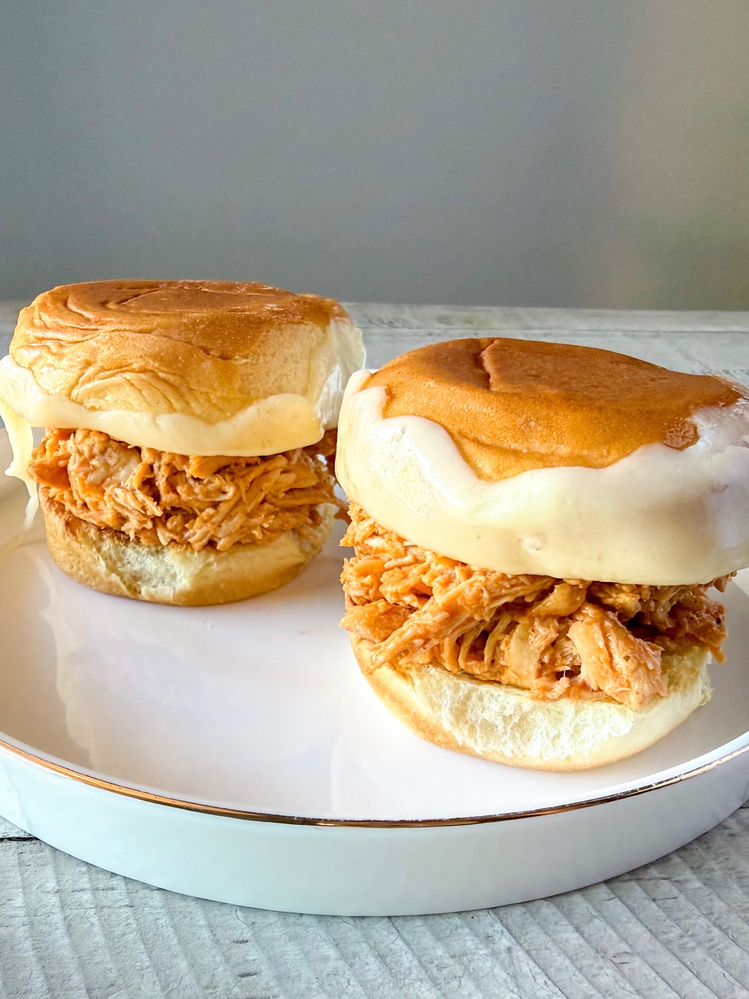 Crockpot Buffalo Chicken Sliders
